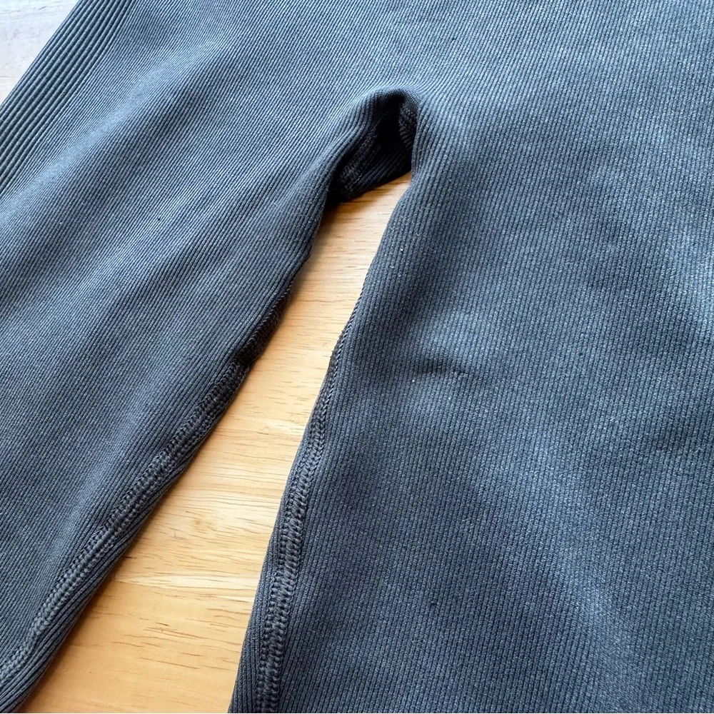 SPANX Compression Legging Size XL Gray / Green Seamless Yoga Slimming Pant - Picture 7 of 8